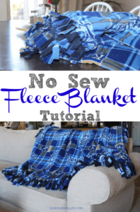 No Sew Fleece Blanket Tutorial ⋆ Love Our Real Life