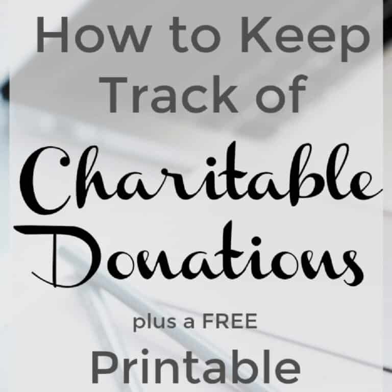Charitable Donation Tracking Worksheet