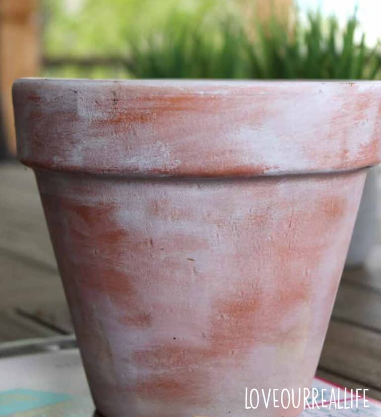 How to Paint Terra Cotta Pots (DIY Whitewash) ⋆ Love Our Real Life