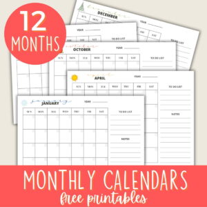 Six Months Calendar Printable - FREE Template ⋆ Love Our Real Life