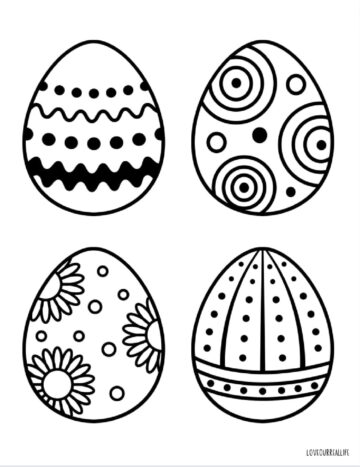 Easter Egg Coloring Pages and FREE Printable Egg Templates ⋆ Love Our ...