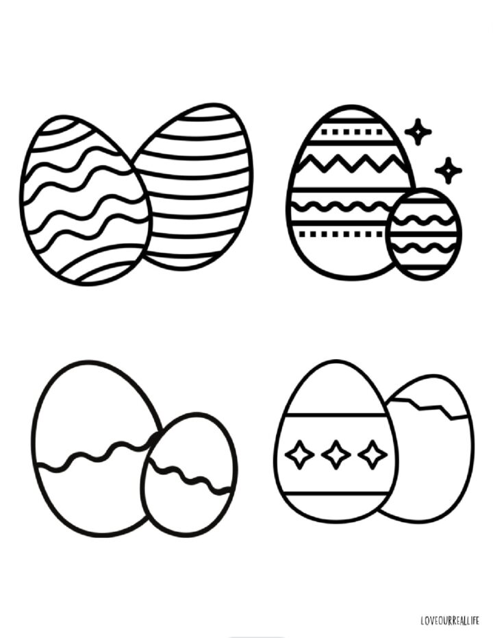 Easter Egg Coloring Pages and FREE Printable Egg Templates ⋆ Love Our ...