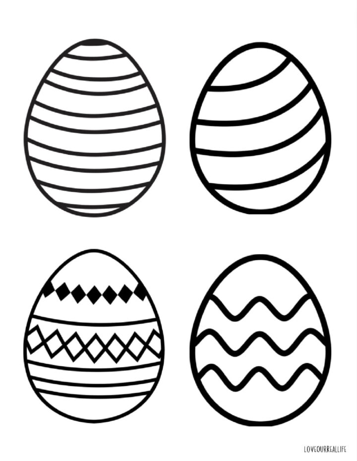 Easter Egg Coloring Pages and FREE Printable Egg Templates ⋆ Love Our ...