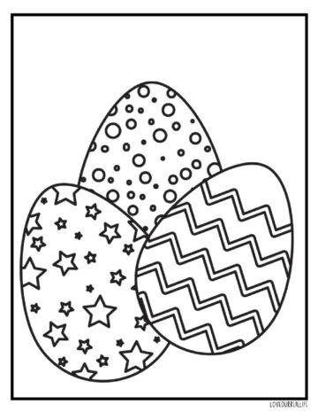 Easter Egg Coloring Pages and FREE Printable Egg Templates ⋆ Love Our ...