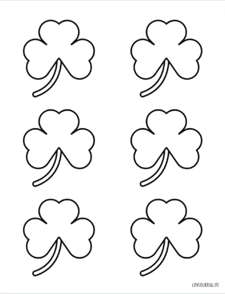 FREE Printable Shamrock Templates: For Coloring or St Patricks Day