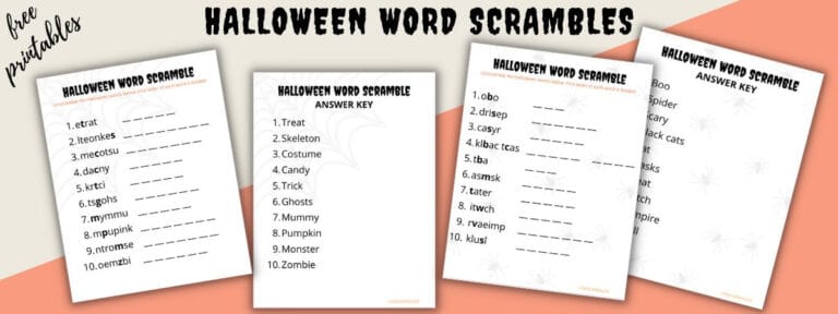 Halloween Word Scramble- Free Printable Worksheet for Kids ⋆ Love Our ...
