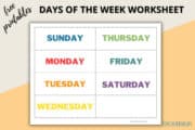FREE Printable Days of the Week Calendar- Home or Classroom ⋆ Love Our Real Life