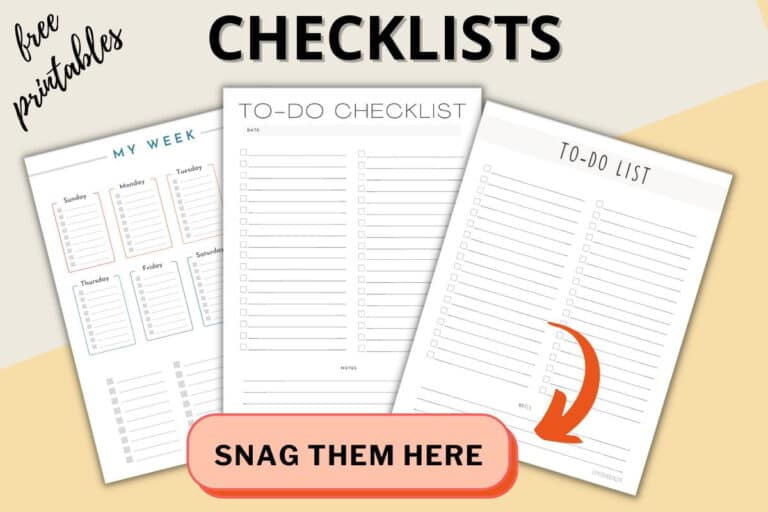 FREE Printable Checklist Templates - To Do Lists to Download ⋆ Love Our ...