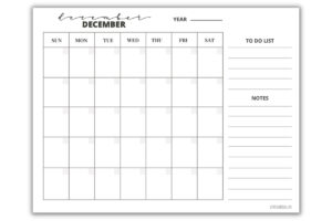 FREE Printable November & December Calendar Templates (2024) ⋆ Love Our ...