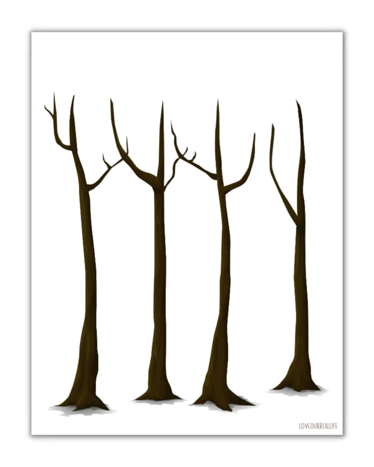FREE Printable Trees Without Leaves Template - 19 Pages ⋆ Love Our Real Life