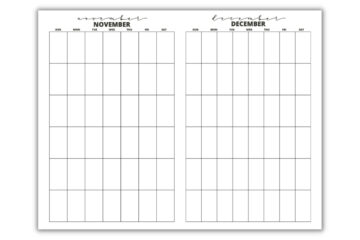 FREE Printable November &amp; December Calendar Templates (2024) ⋆ Love Our ...