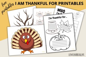 FREE I'm Thankful For Printable and Worksheets for Kids ⋆ Love Our Real ...