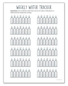 Free Monthly Water Tracker Printable (Meet Your Hydration Goals) ⋆ Love ...