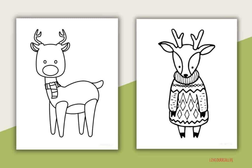FREE Printable Reindeer Template - Paper Craft for Kids ⋆ Love Our Real ...