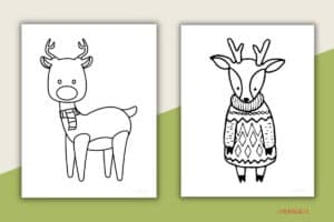 FREE Printable Reindeer Template - Paper Craft for Kids ⋆ Love Our Real ...