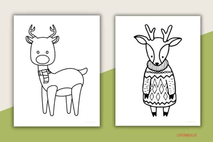 FREE Printable Reindeer Template - Paper Craft for Kids ⋆ Love Our Real ...