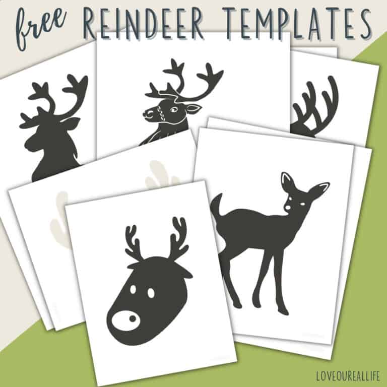 FREE Printable Reindeer Template – Paper Craft for Kids