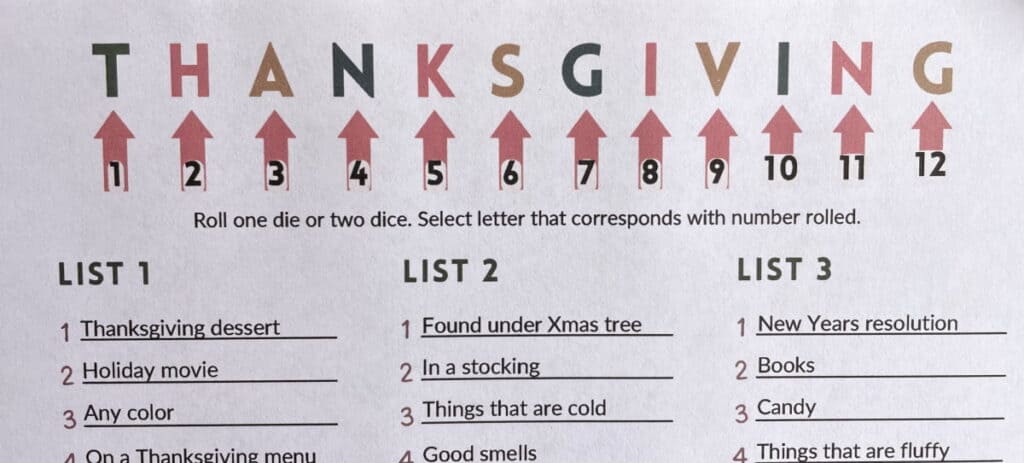 FREE Thanksgiving Scattergories Game Printable for Family Fun ⋆ Love ...