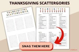 FREE Thanksgiving Scattergories Game Printable for Family Fun ⋆ Love ...