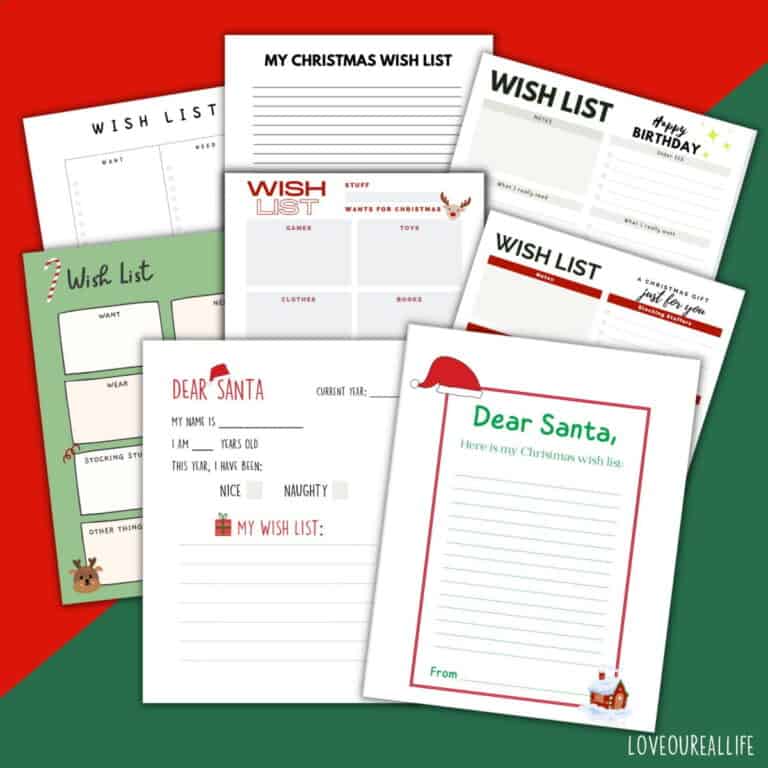 FREE Christmas Wish List Printable- Template for Gift List