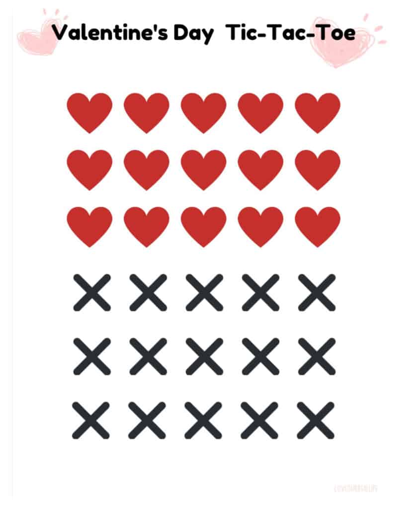 FREE Printable Valentine Tic Tac Toe Cards ⋆ Love Our Real Life