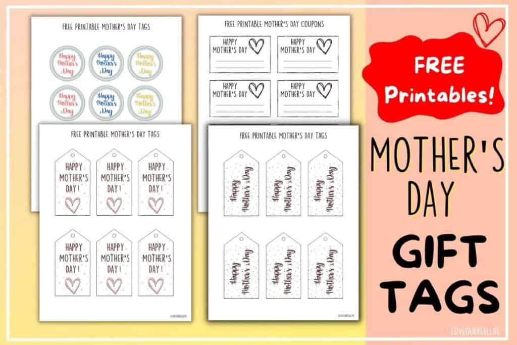 FREE Mother's Day Gift Tag Printable- Gifts or Cupcake Toppers ⋆ Love ...
