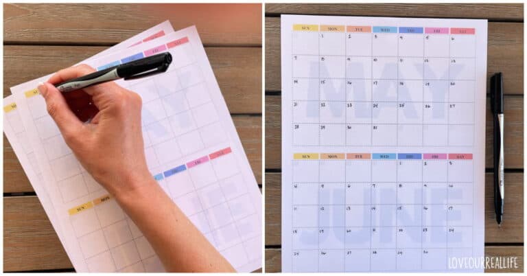 FREE Printable May and June Calendar Template - 2023 ⋆ Love Our Real Life