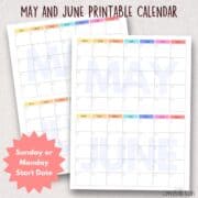FREE Blank Undated Monthly Calendar Printable Template ⋆ Love Our Real Life