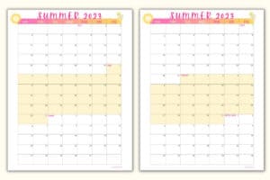 Free Summer Calendar Printable for 2023 and 2024 ⋆ Love Our Real Life