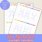 FREE Blank Undated Monthly Calendar Printable Template ⋆ Love Our Real Life