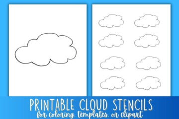Free Printable Cloud Stencil Template ⋆ Love Our Real Life
