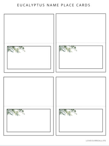 Free Place Card Printable Templates - For Any Occasion ⋆ Love Our Real Life