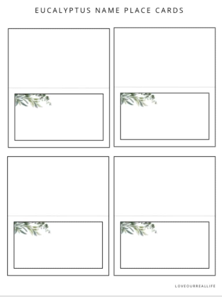 Free Place Card Printable Templates - For Any Occasion ⋆ Love Our Real Life