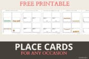 Free Place Card Printable Templates - For Any Occasion ⋆ Love Our Real Life