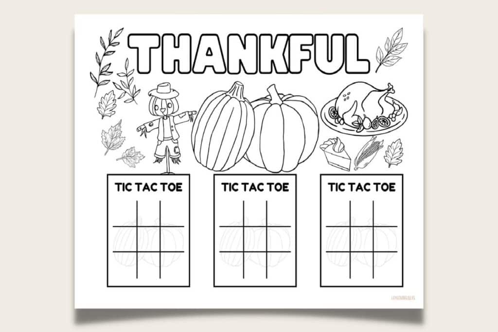 FREE Thanksgiving Printable Placemats (Coloring Page for Kids) ⋆ Love ...