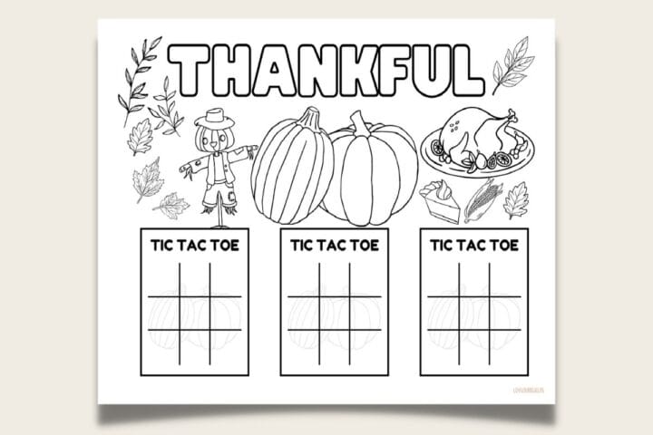 FREE Thanksgiving Printable Placemats (Coloring Page for Kids) ⋆ Love ...