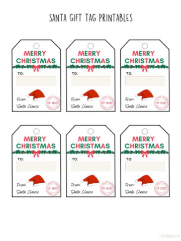 Free Printable Santa Gift Tags (Download Instantly to Print) ⋆ Love Our ...