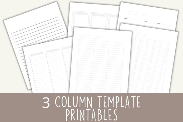 Organize Your Life with These Free 3-Column Templates ⋆ Love Our Real Life