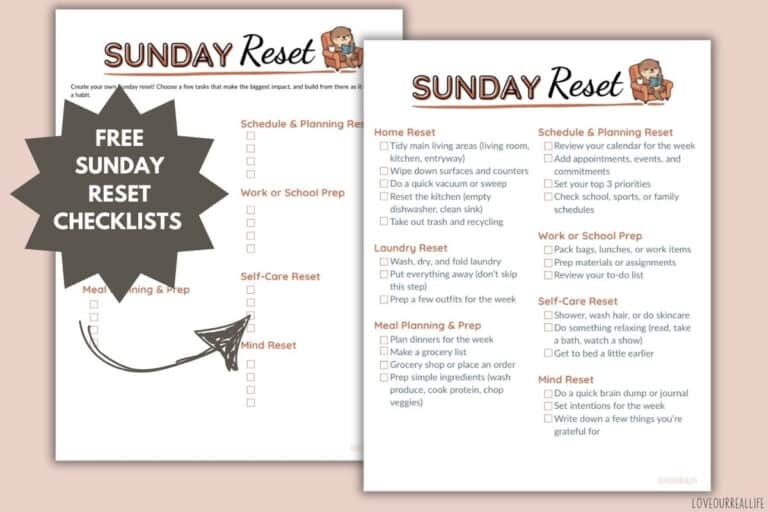 Sunday Reset Checklist: The Simple Routine That Sets You Up for a ...