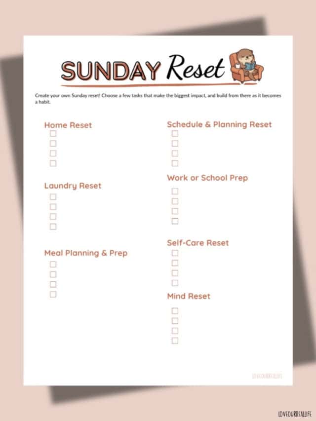 Sunday Reset Checklist.pdf Sunday Reset Checklist: The Simple Routine That Sets You Up for a ...